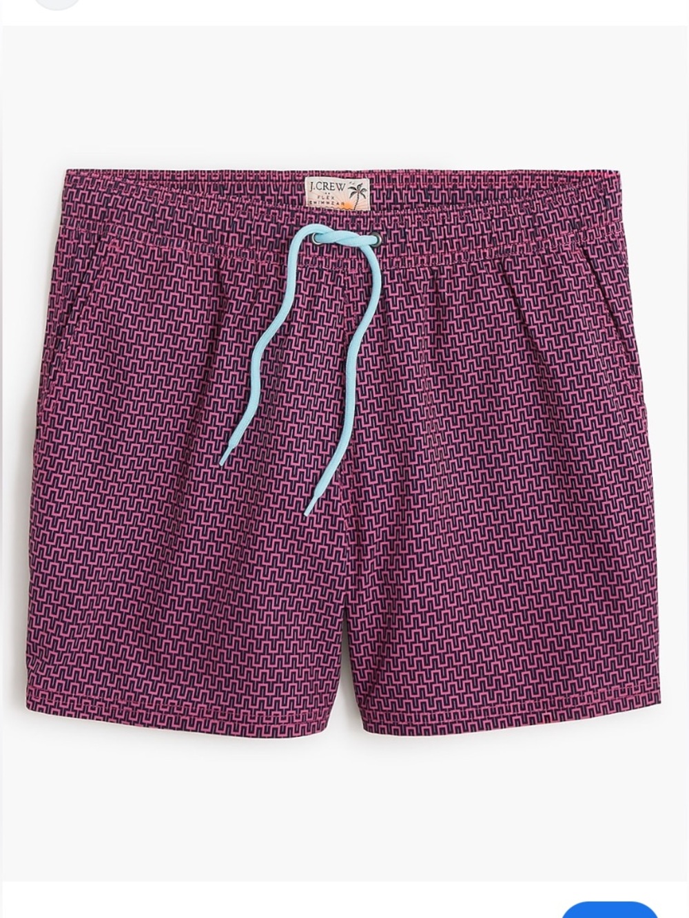 J. Crew Men’s Purple Geometric Swim Trunks